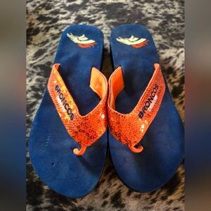 Denver Broncos Women's flip flops size 9